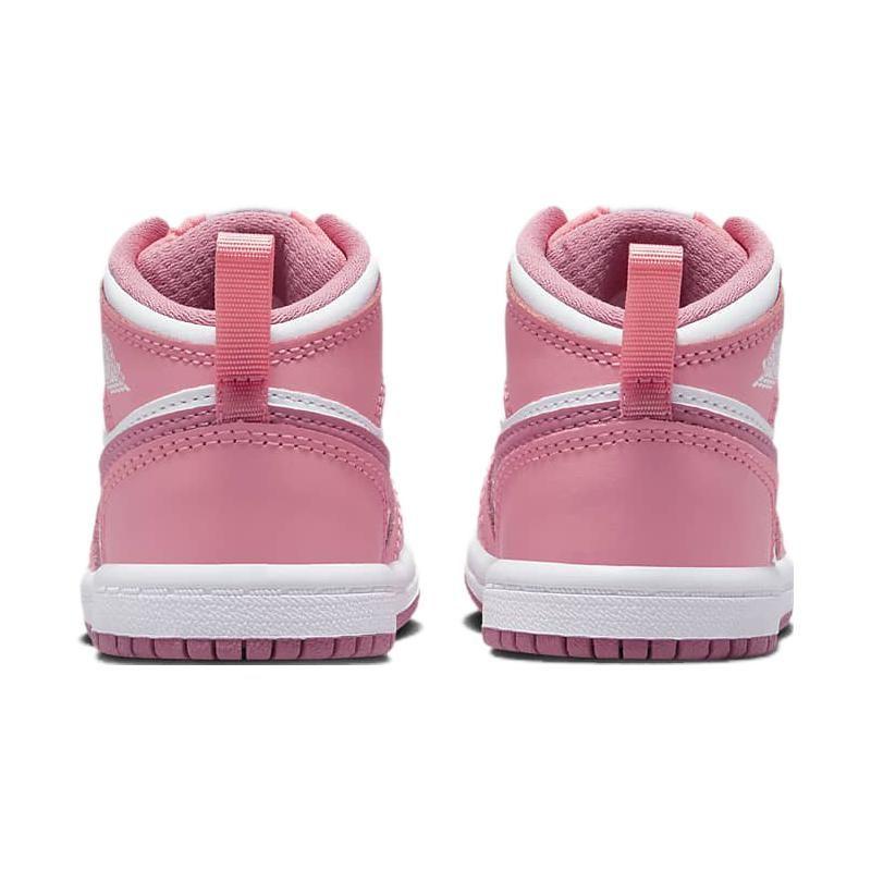 Air Jordan 1 Mid TD Valentines Day 2023 Baby Sneakers Pink Coral-Chalk Desert-Berry DQ8425-616