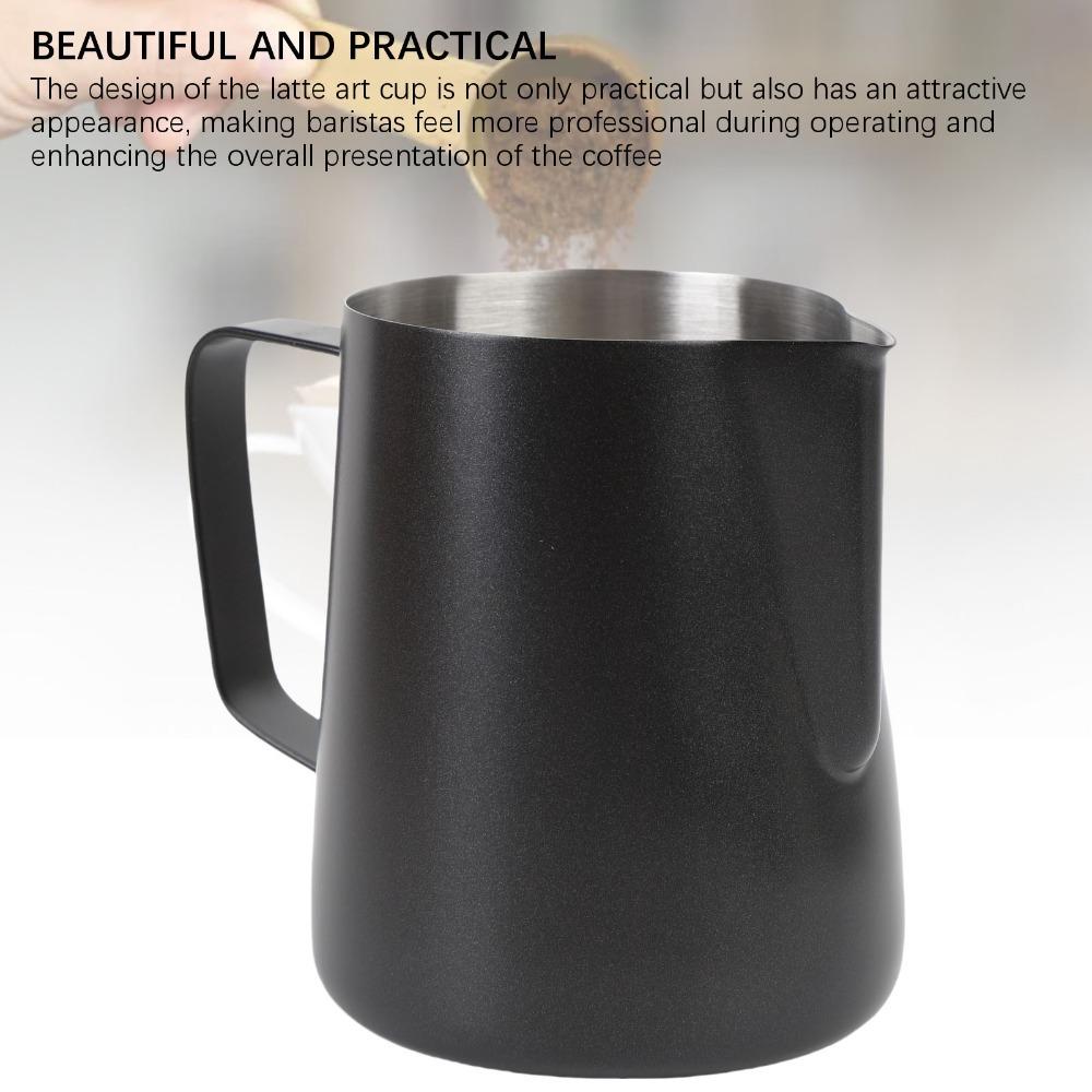 With Scale Milk Pitcher 304 Stainless Steel Latte Art Frothing Cup  Coffee Preparation