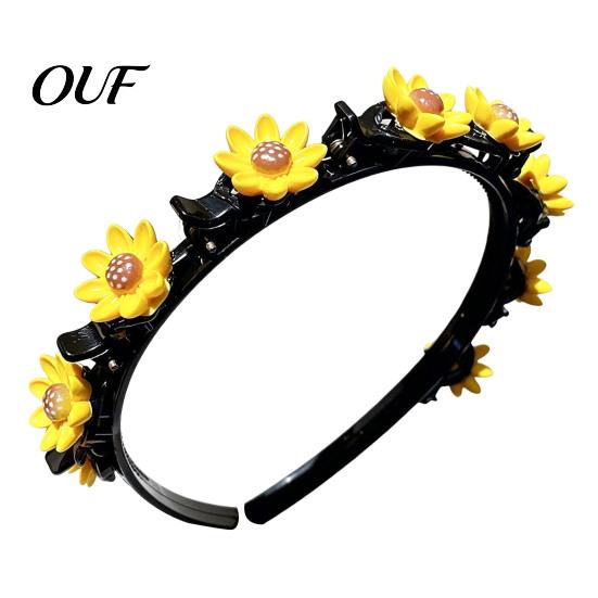 Gift for Girls Birthday Holidays Cartoon Headband with Clips Girls, Cute Hairband Hair Accessory Comfortable Lightweight Styling, Decorative