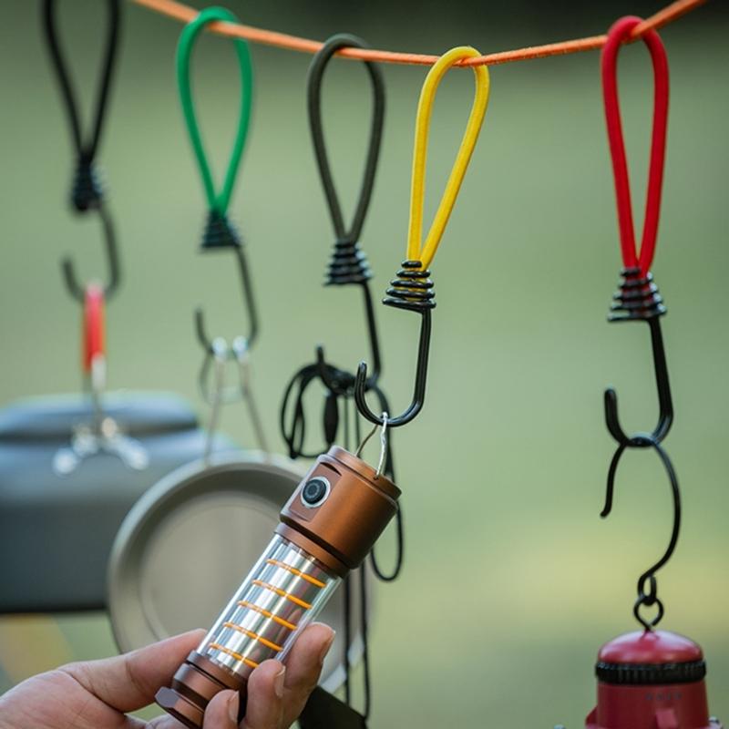 10 шт. Фиксаторы для палатки Шнур Веревка Карабин Крюк Для Кемпинга На Открытом Воздухе Палатка Эластичная Веревка Крюк Утолщенные Эластичные Ленты Веревка для Завязывания