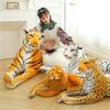 Плюшевый тигр, мягкая игрушка, реалистичный, наполнитель из PP-хлопка, подушка для обнимания