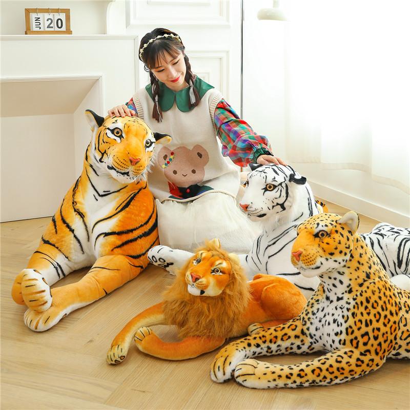 Плюшевый тигр, мягкая игрушка, реалистичный, наполнитель из PP-хлопка, подушка для обнимания