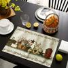 Set of 2/4 Placemats with a Vintage Style Featuring Creative Colorful Prints, Made of Polyester, Heat-Resistant for Dining Tables, Perfect for Room De