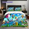 Super Mario Bros Movie Set Threepiece Set 1 Duvet Cover 2 Pillowcase Without Core Bedding Set Christmas Birthday Gift