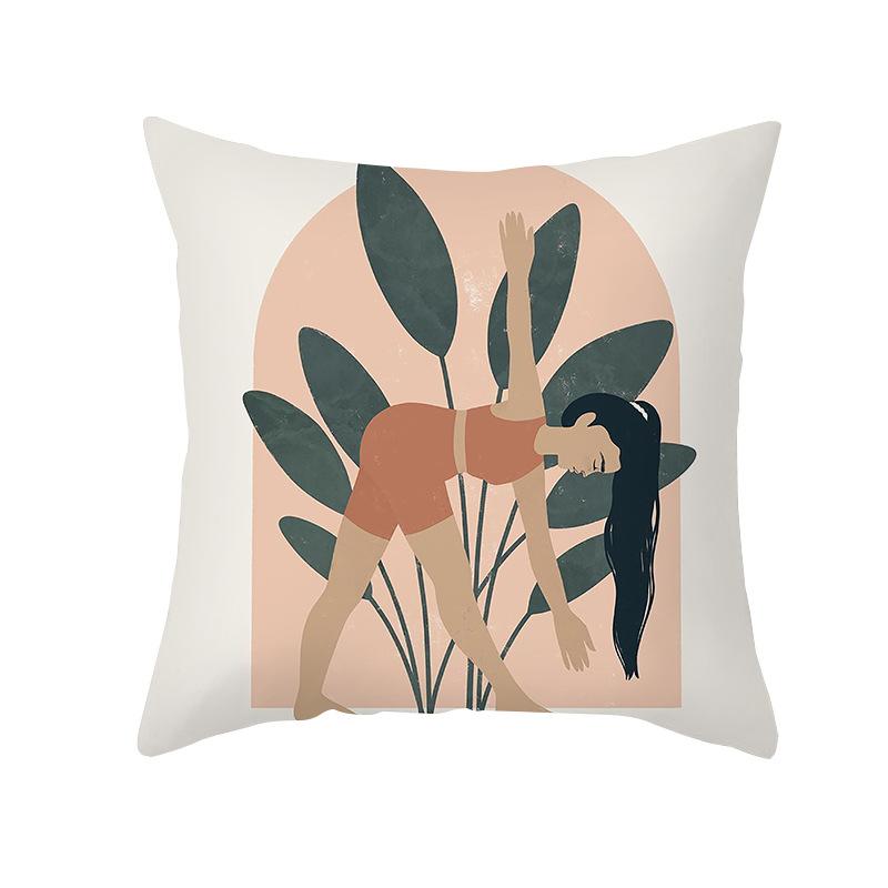 Modern Minimalist Artistic Style Throw Pillow Covers With Short Plush Printed Fabric For Home Living Room Sofa Cushion Cover