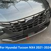 Для Hyundai Tucson - 2024 Нержавеющая сталь Передняя губа бампера Накладка Комплект обвеса Спойлер Сплиттер Защита Аксессуары Стайлинг автомобиля