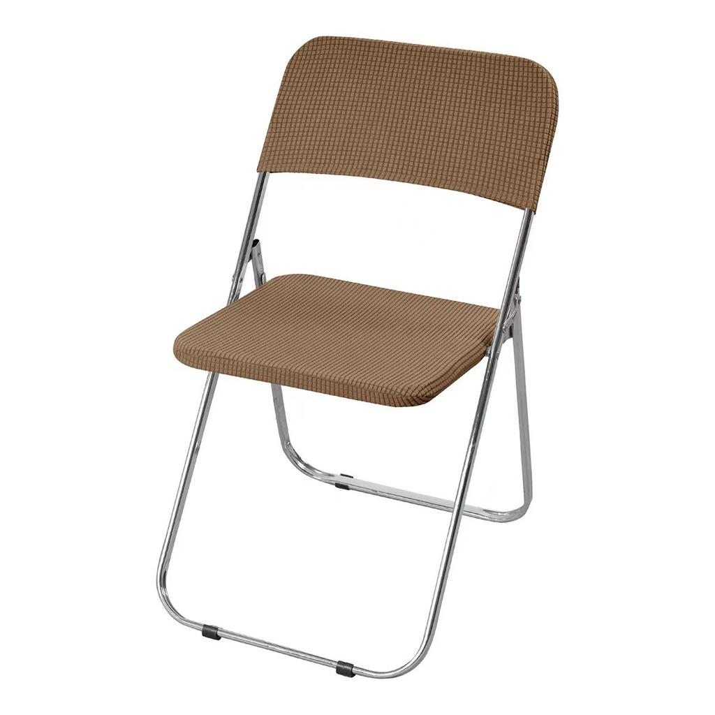 New Thickened Anti-slip Folding Chair Cover Universal Elastic Velvet Folding Chair Cover Four Seasons Simple Style