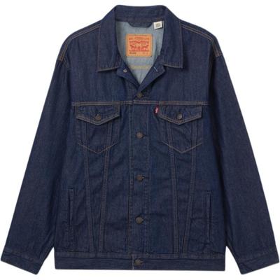 Levis Свободная Удобная Джинсовая Куртка на Пуговицах с Длинным Рукавом Мужские куртки Джинсово-синий A5782-0050