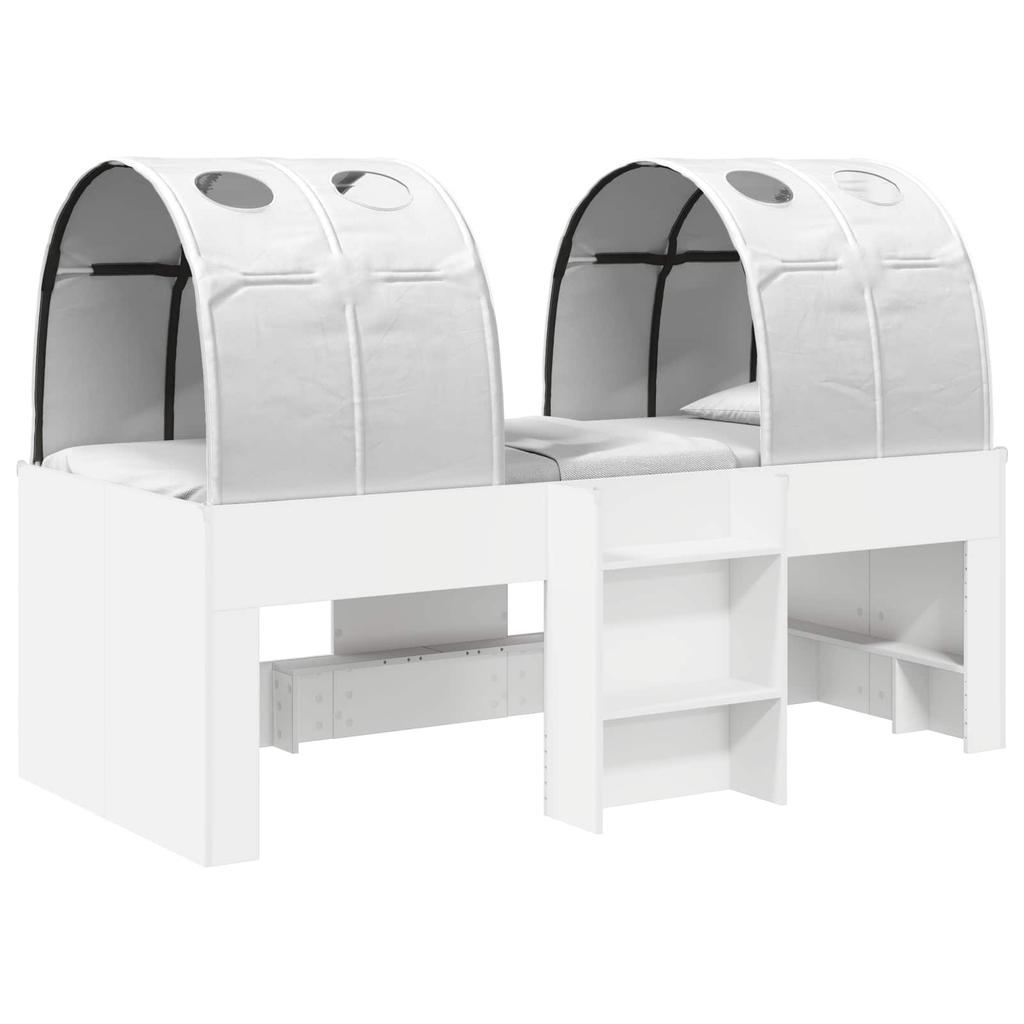 Bed with Tunnel 4 pcs White Particleboard