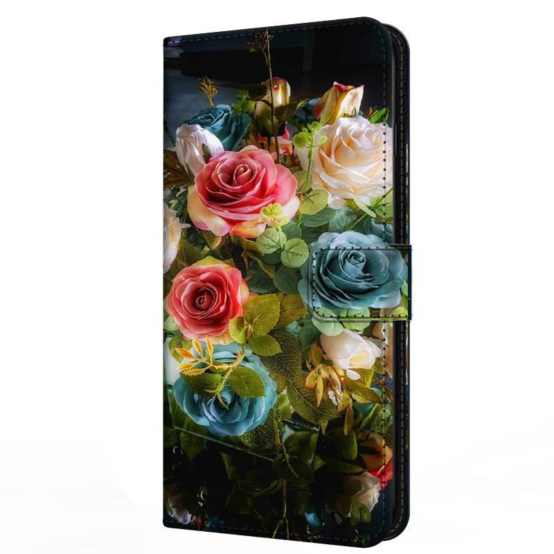 Кожаный чехол-книжка для Samsung A25 Кошелек Подставка Обложка-книга для Galaxy A15 4G 5G Магнитный Цветок Прекрасный A14 A34 A54 5G M13 4G