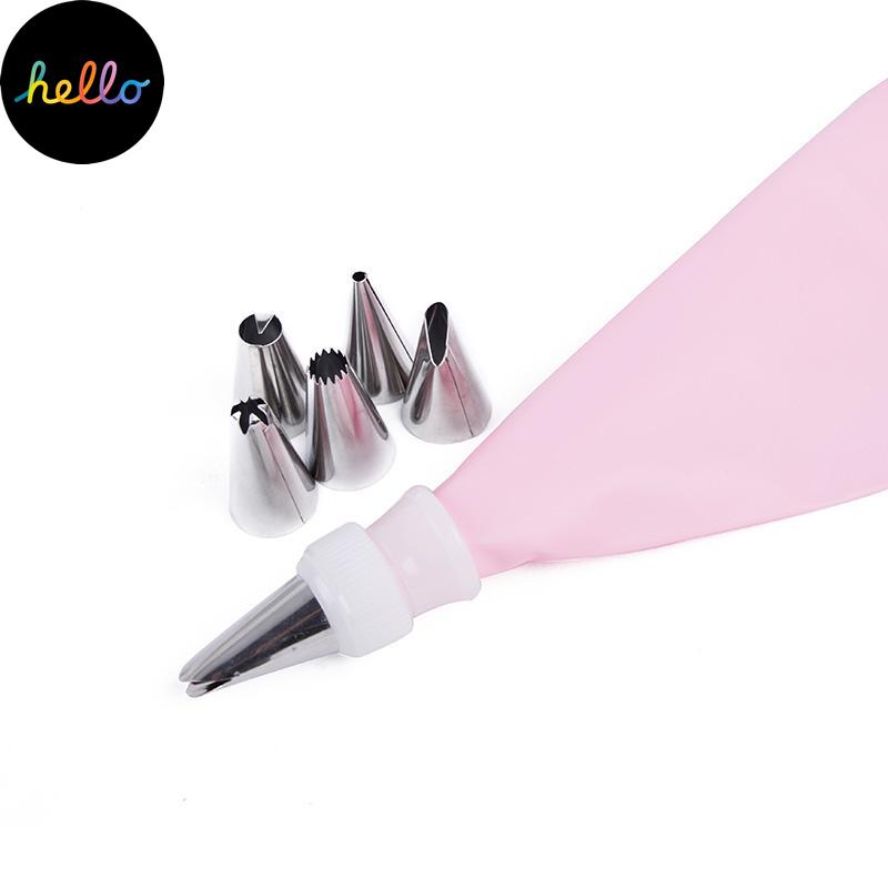 8 шт./компл., силиконовая глазурь, крем, кондитерский мешок + набор насадок из нержавеющей стали, сделай сам, украшение торта