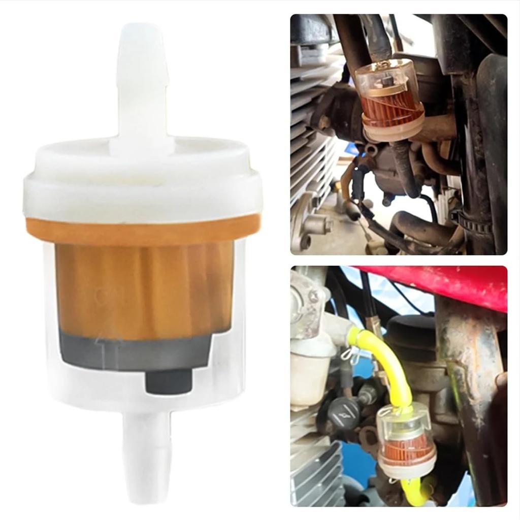 Universal Fuel Filter Set of 2 Fits Hose ID, Proof Construction, Fits Gasoline,