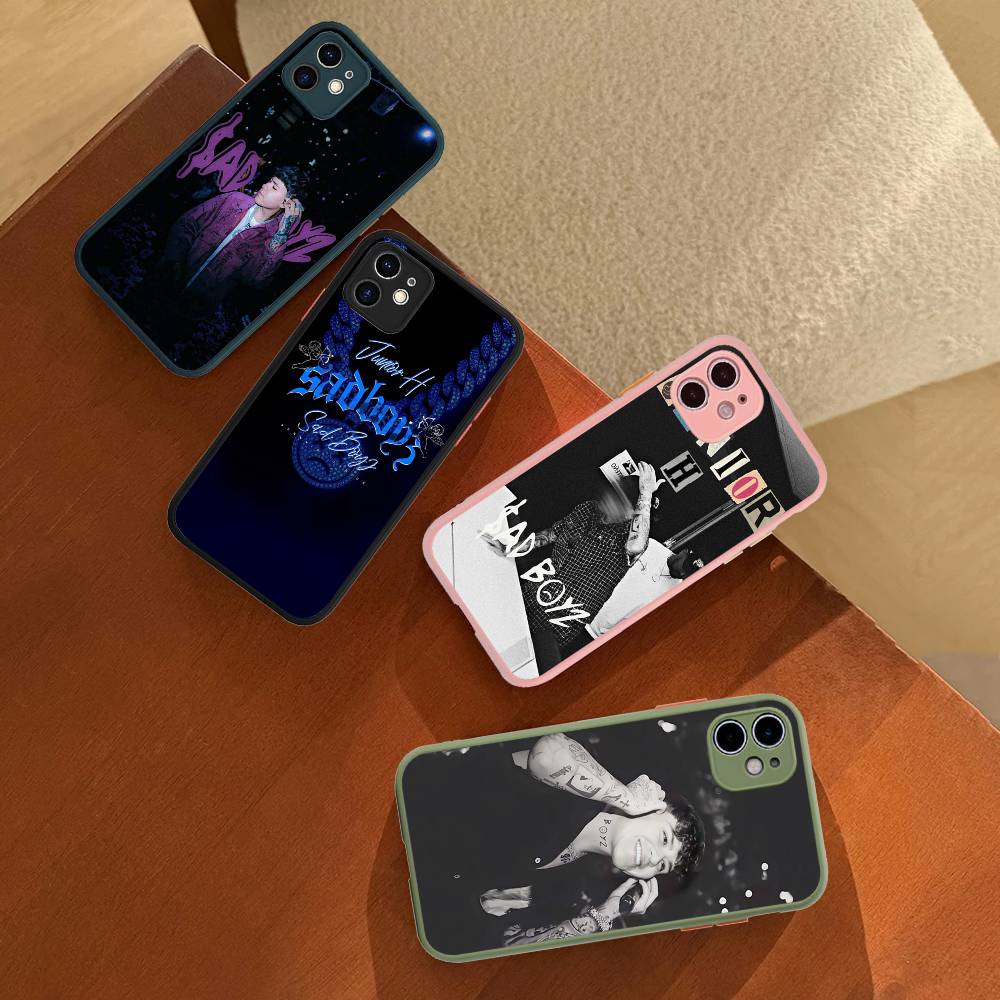Чехол для телефона Junior H SAD BOYZ 4 LIFE Для IPhone 16 15 14 X XR XS 7 8 Plus 11 12 13 Pro MAX 13mini Матовый противоударный чехол