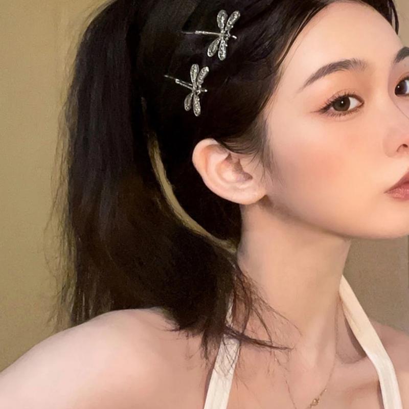 Модные винтажные заколки-стрекозы, заколки для волос для женщин и девочек, головные уборы, челки, боковые аксессуары для волос