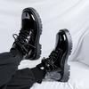 Brand Top Quality Designer Vintage Cow Leather Men High Top Boot Business Genuine Leather Men Boot Lace Up Lacquer Leather Boots
