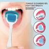2pcs Eelhoe Tongue Cleaners With Soft Brush Scraper Fight Bad Breath Mild Formula Cleaning