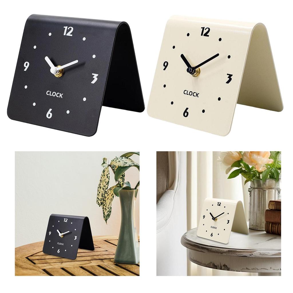 Minimalist Tabletop Desk Clock Acrylic Silent Analog Design for Modern Bedroom Shelf Bedside Home Decoration