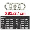 For Audi Alloy Car Steering Wheel Emblem Replaced Sticker A6 A6L A3 A4L A5 A7 A8L A1 Q6 Q7 Q8 TT S5 S7 S8 RS7 RS6 Side Decals