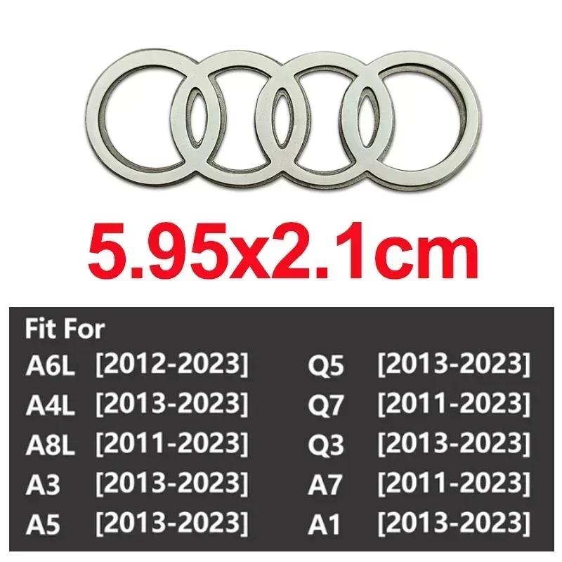 For Audi Alloy Car Steering Wheel Emblem Replaced Sticker A6 A6L A3 A4L A5 A7 A8L A1 Q6 Q7 Q8 TT S5 S7 S8 RS7 RS6 Side Decals