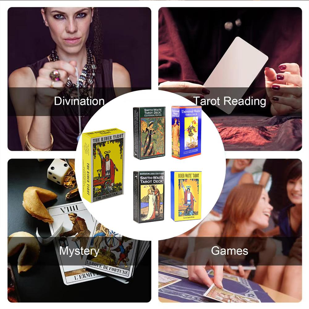 Classic The Rider Waite Tarots With Divination Personal Use Tarot Deck Full English Spanish Version Oracles Deck for Board Game