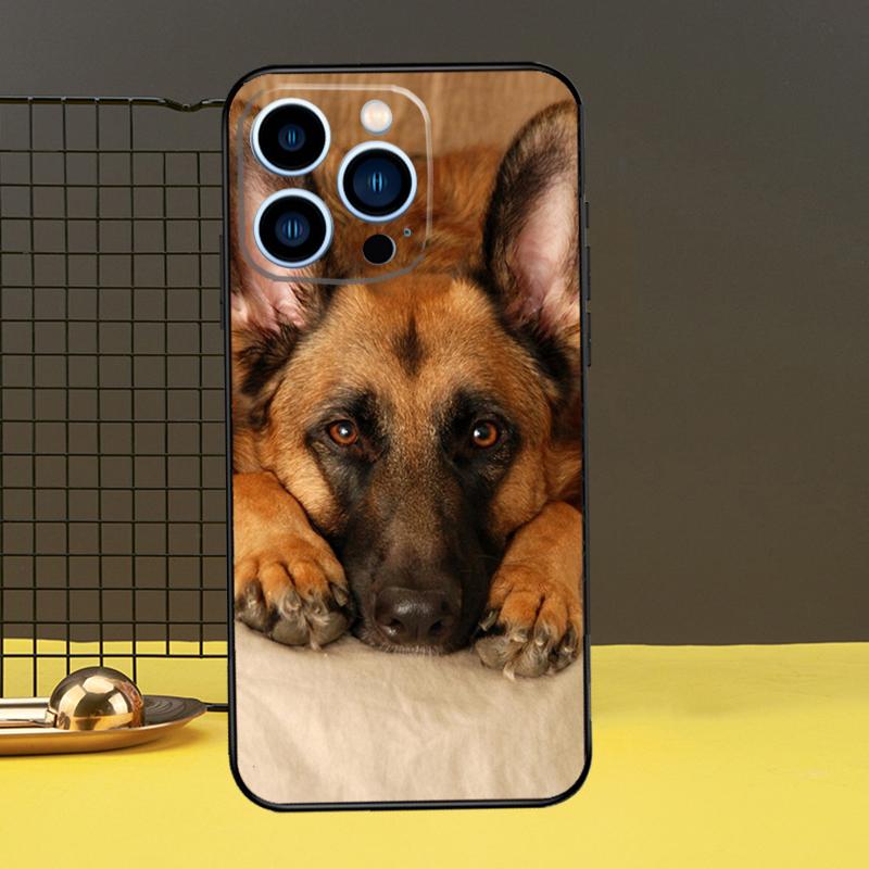German Shepherd Dog Case For iPhone 13 12 11 14 Pro Max XS Max XR X 6S 7 8 Plus SE 2020 Back Cover Phone Case