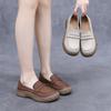 Модные лоферы из натуральной кожи на плоской подошве для весны и лета 2025 года, удобная обувь с мягкой подошвой для мам, женская обувь с противоскользящей подошвой