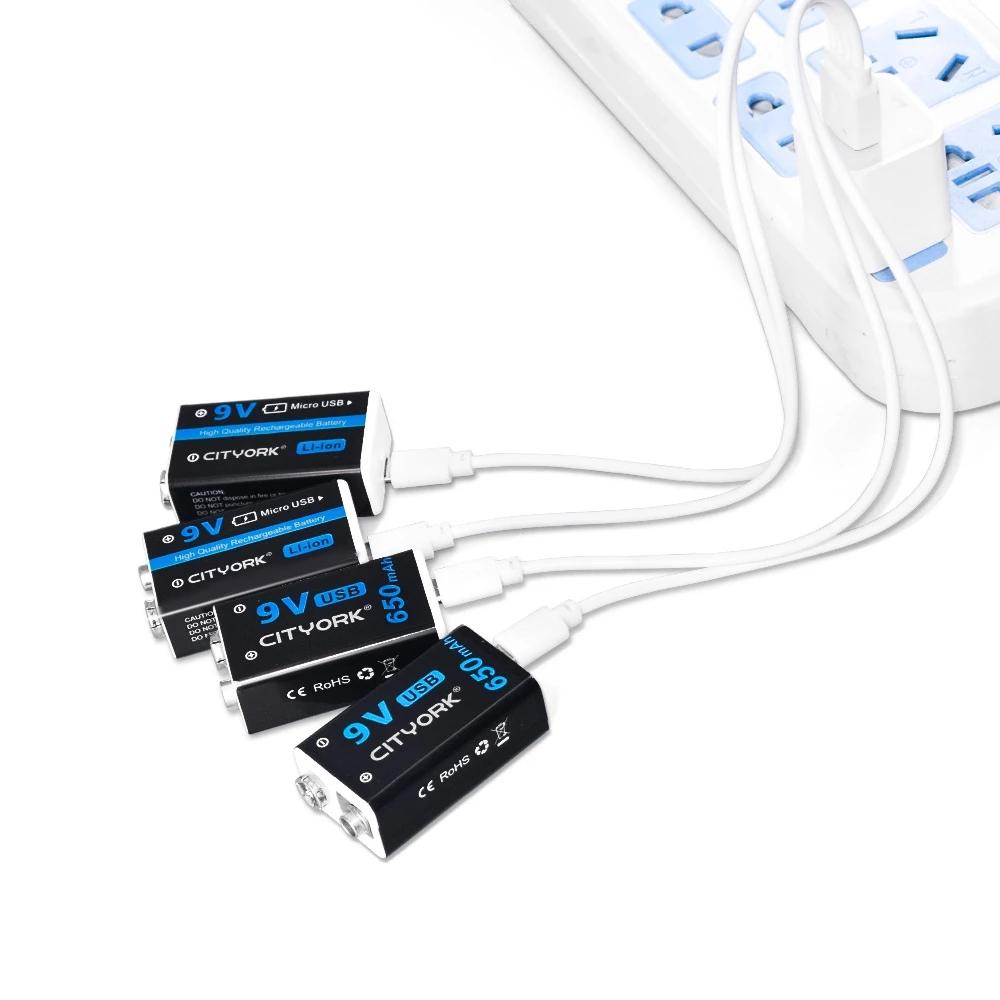 9 В литий-ионная аккумуляторная батарея Micro USB 6F22 9 В литиевые батареи для мультиметра металлоискателя гитары беспроводной микрофон