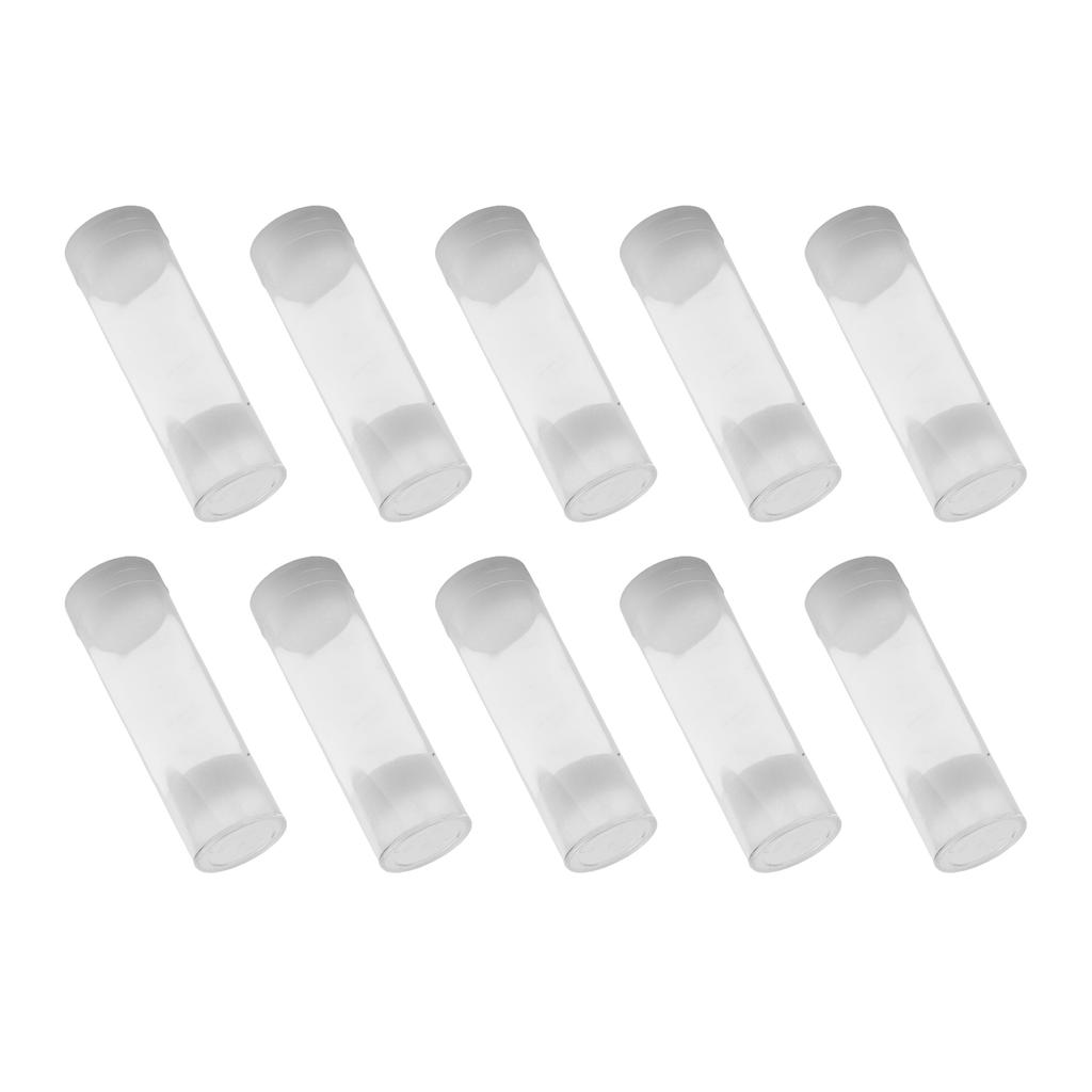 10 Sets of 30mm Plastic Coin Storage Tubes with Clear Round Holder Cases for Collectors to Safely Store and Protect