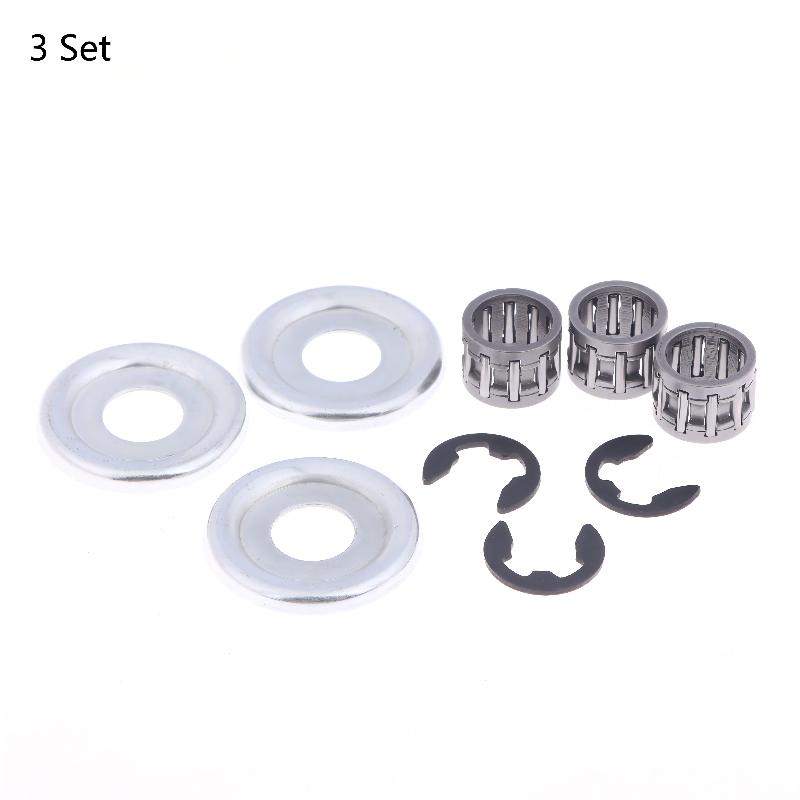 1/3Комплект Игольчатый подшипник Замена Сцепление Шайба Стопорное кольцо Для Stihl Ms180 Ms250 Ms170 Ms230 Игольчатый роликовый подшипник Шайба