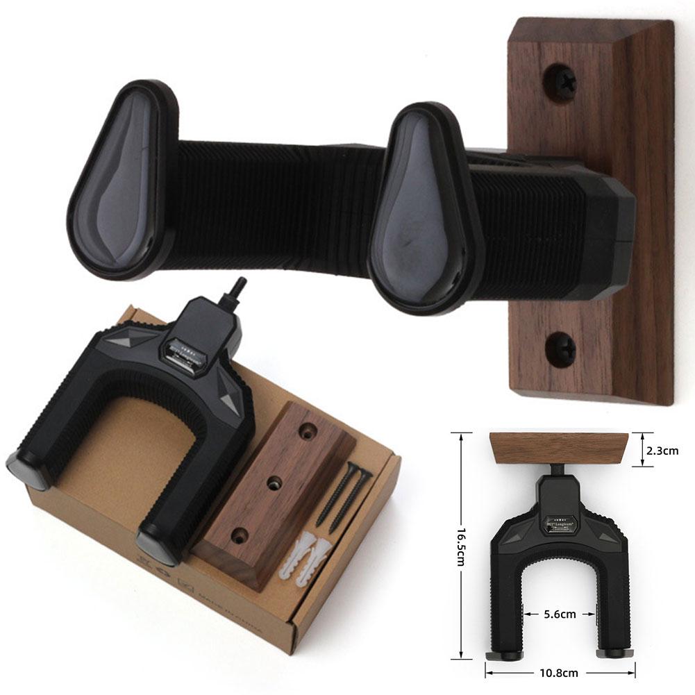 1-5PCS Guitar Hanger Hook Wooden Guitar Holder Stand Non-slip Wall Mount Guitar Display Bracket For Electric Guitar Ukulele Bass