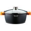 Casserole 28cm, Induction, Couvercle En Verre, Antiadhésive, Fonte d'Aluminium Wecook Ecochef Noir 51901