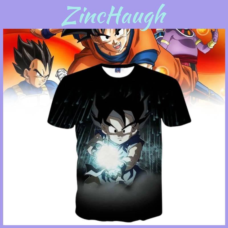 Модная мужская футболка из серии Аниме Dragon Ball с уникальной 3D-цифровой печатью для повседневной носки