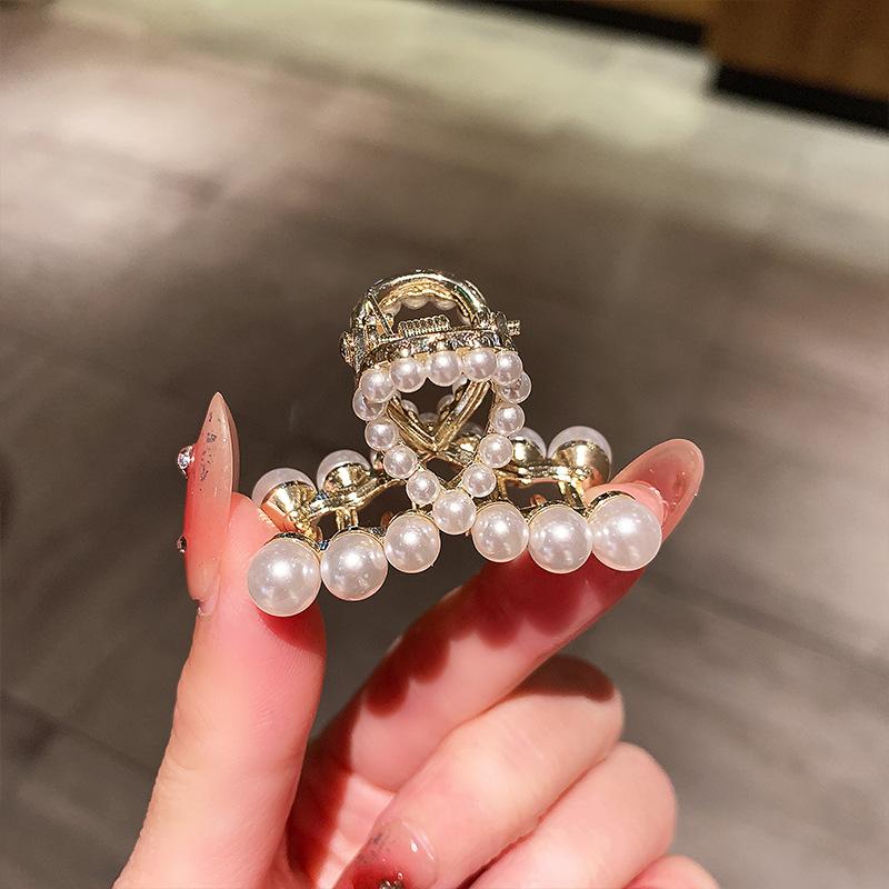 Сплав Стразы Маленький Зажим для Волос для Женщин Девочек Хвост Головной Убор Летний Элегантный Блестящий Захват для Волос Заколки Боковые Заколки