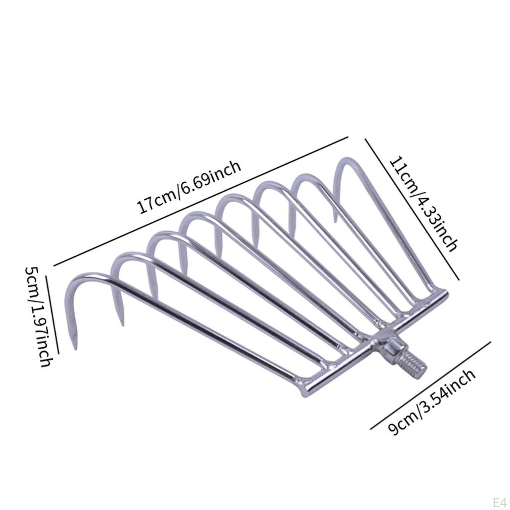 Ручная головка граблей Инструмент для удаления водных растений для рыбалки Легкий Садоводство для сада Ферма