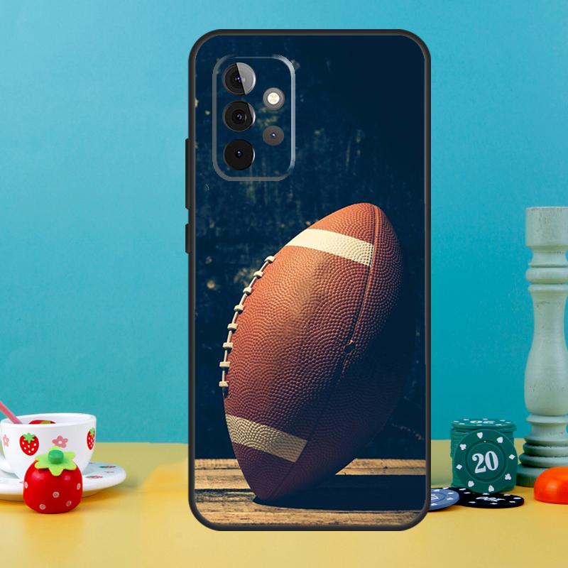 Спортивный чехол для американского футбола для Samsung Galaxy A25 A54 A34 A14 A52 A32 A12 A13 A33 A53 A15 A16 A36 A56 A26 A05 A35 A55
