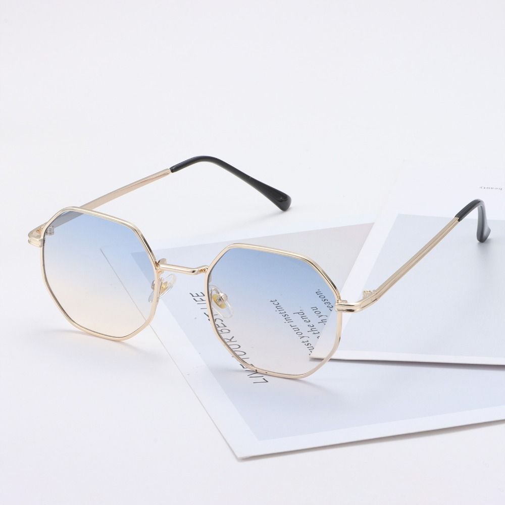 Аксессуары для весенних каникул, мужские солнцезащитные очки, шестиугольные солнцезащитные очки для женщин, многоугольные солнцезащитные очки