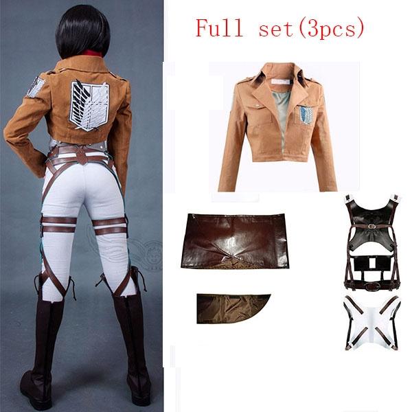 Японский плащ Атака Титанов Shingeki No Kyojin Легион Разведки Косплей Костюм Аниме Косплей 3 ШТ Полный Комплект