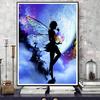5D Diy Diamond Painting Elf Girl Under The Moon Cross Stitch Set Full Diamond Embroidery Mosaic Art Picture of Rhinestones Decor Gift