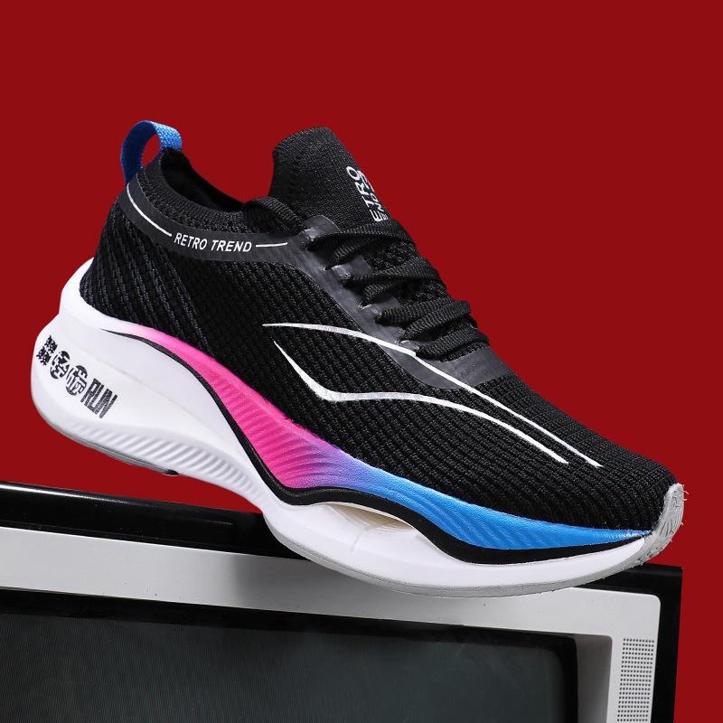 Summer Sports Shoes New Ice Silk Mesh Breathable Casual Shoes Fashionable Versatile Couple Trendy Shoes Men's Lightweight Running Shoes