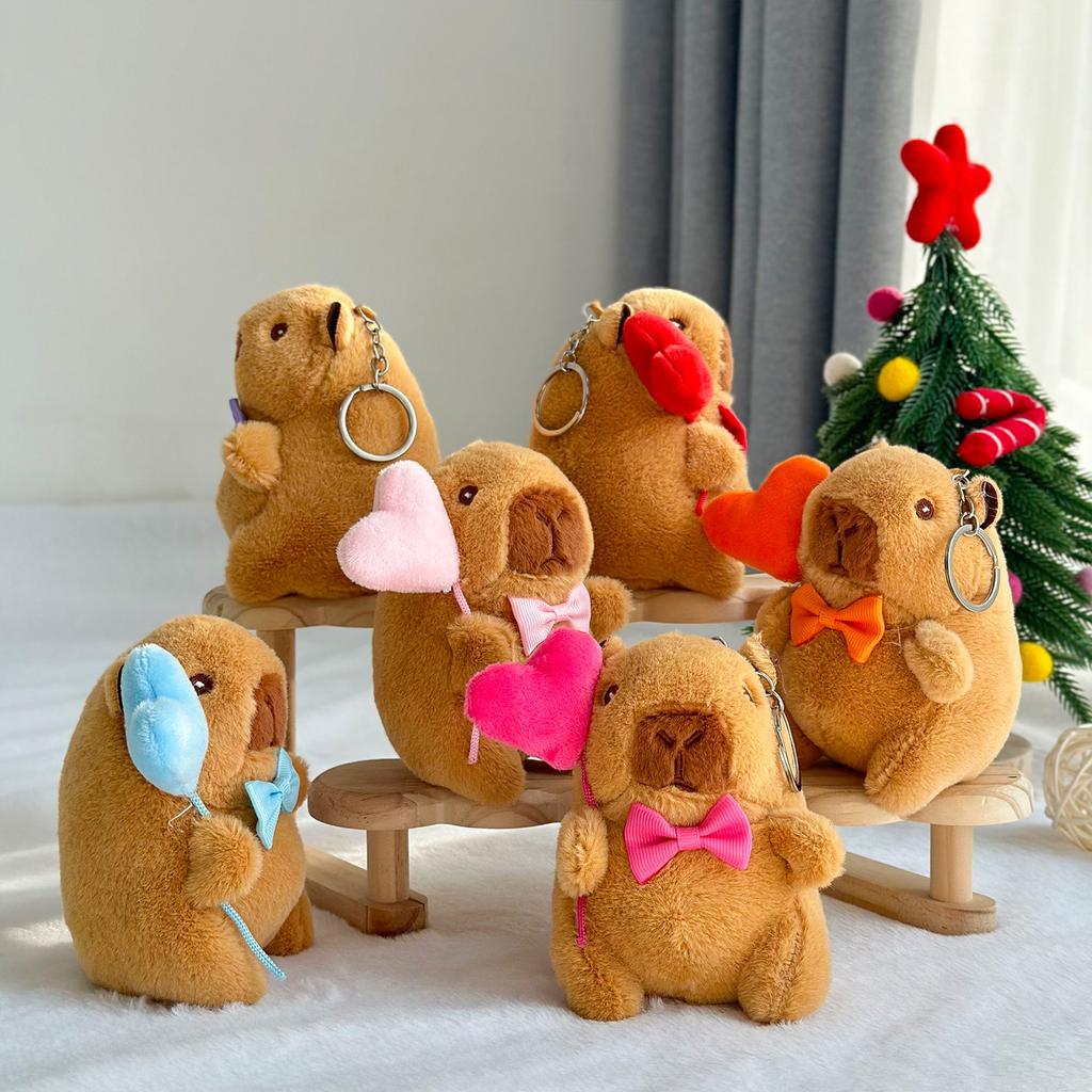 Капибала плюшевый кулон, милая кукла-капибар, тряпичная кукла, брелок, 4-дюймовая кукла-захват