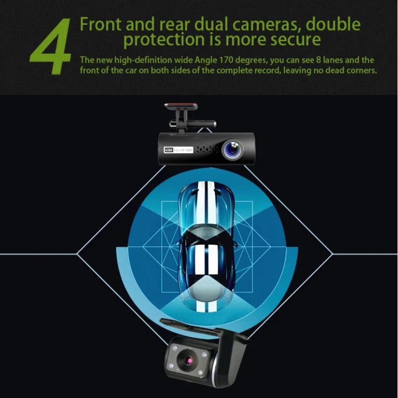 Новое WiFi-подключение мобильного телефона, двойная запись, ночное видение высокой четкости, автомобильный видеорегистратор, записывающий устройство для нанесения помады