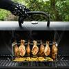 Chicken Leg Wing Grill Rack Multi Slots Barbecue Poultry Chicken Leg Roaster Foldable Stainless Steel Roaster Stand