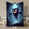 Японский Аниме Покемон Генгар Мультяшное Плюшевое Фланелевое Одеяло для Кровати Дивана Мягкое Фланелевое Плед Пушистое Детское Студенческое Ребенок Одеяла