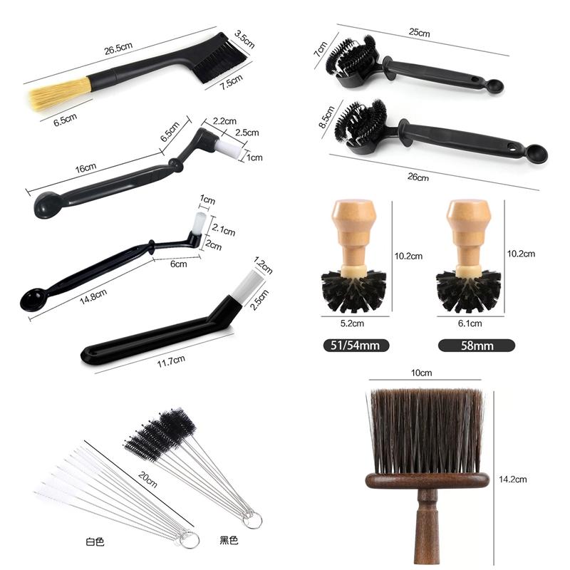 Coffee Portafilter Cleaning Brush Espresso Machine Group Head Cleaner Grinder Brush Professional Barista Cleaning Tools