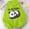 Panda Letter Print Sweatshirt Women'S Casual Top Harajuku Fashion Hooded Sweatshirt Long Sleeve