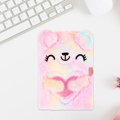 Дневник для девочек, размер А5, плюшевый блокнот с замками, 80 листов, бумажный журнал, блокнот для письма, блокнот для рисования, подарочный набор для детей на день рождения