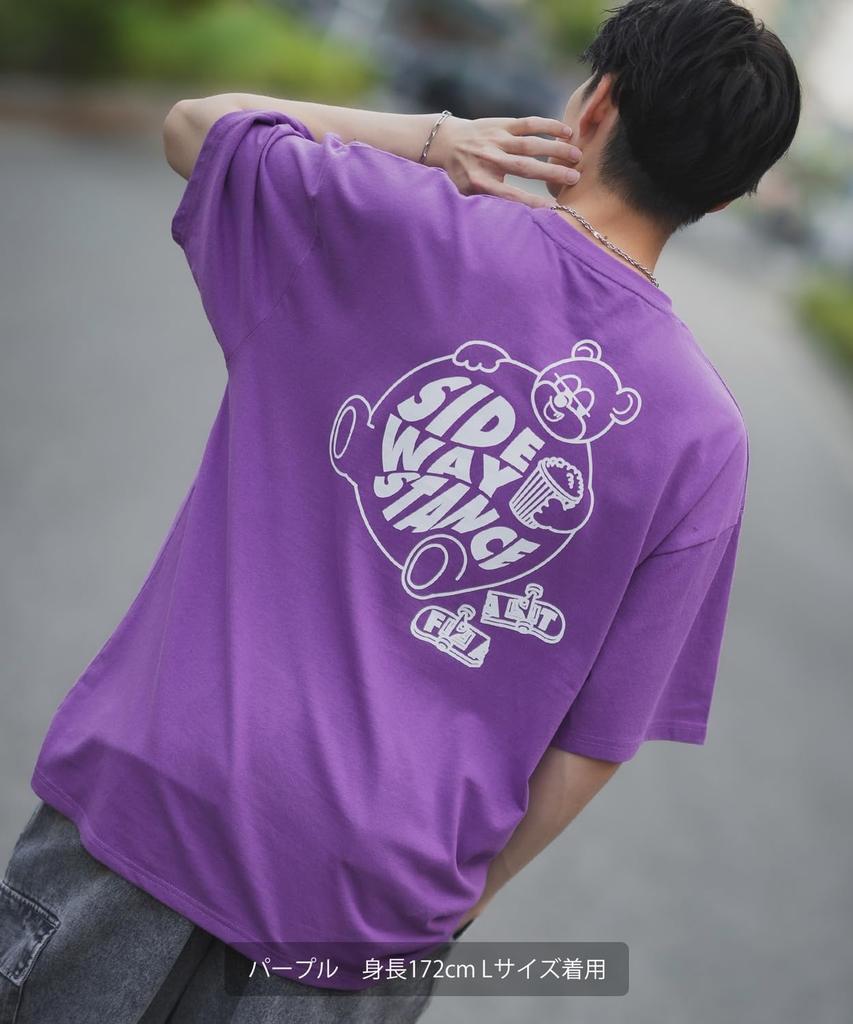 [IMPROVES] [SIDEWAYSTANCE] Short Sleeve Fat Bear Print T-Shirt