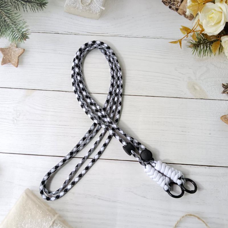 Регулируемый плетеный кроссбоди шнурок для телефона с защитой от потери, с задним зажимом и ремешком для лыжной перчатки