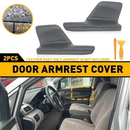1/2Set Leather Front Armrest Panel Door Cover Skin 11-17 Fits Honda Odyssey Left