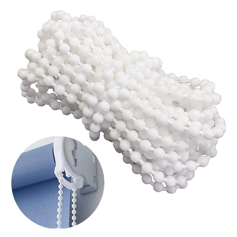 Цепочка из бисера, 10 м, пластиковые рулонные шторы, римские вертикальные жалюзи, цепочка из бисера, тянущая веревка, занавеска, веревка из бисера, соединитель для ремня